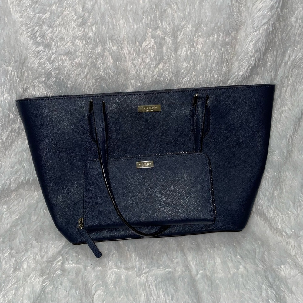 Kate Spade navy set - purse and wallet